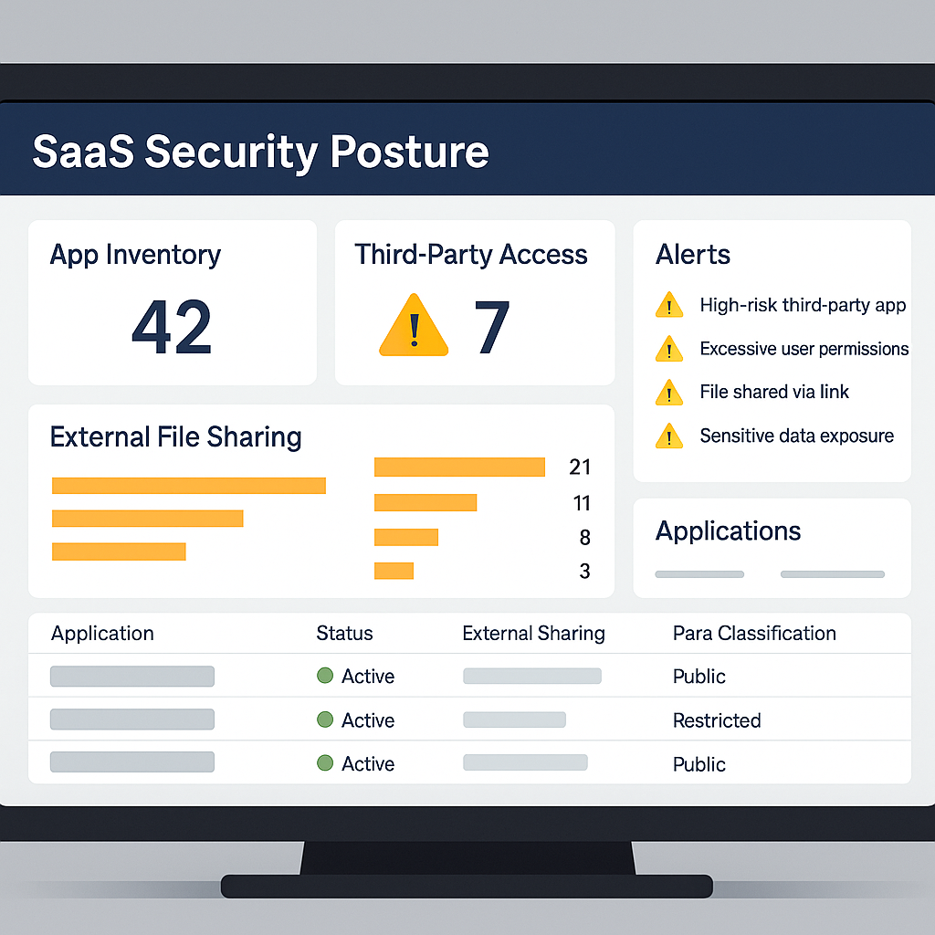 SaaS risk dashboard aligned to IT security trends 2025